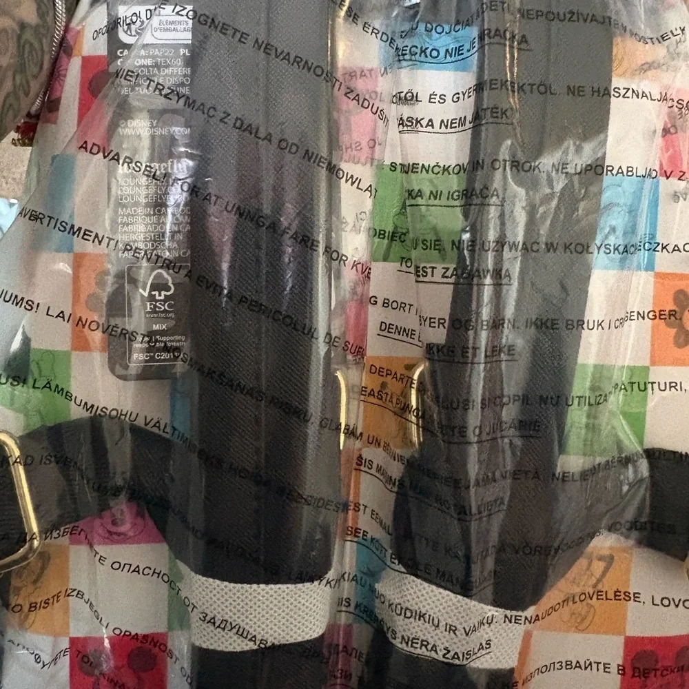 Loungefly Disney Colorful Checkered Backpack - Picture 3 of 5